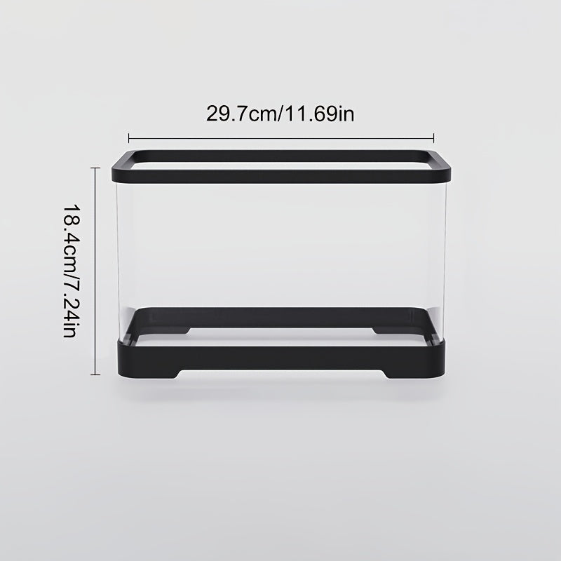 1pc - High Transparency Desktop Aquarium, Plastic Fish Tank, Small Ecological Tank for Living Room Decoration, Features Bottom Drainage, Suitable for Living Rooms, Courtyards, And Balconies