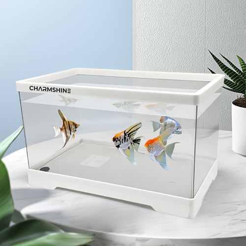 1pc - High Transparency Desktop Aquarium, Plastic Fish Tank, Small Ecological Tank for Living Room Decoration, Features Bottom Drainage, Suitable for Living Rooms, Courtyards, And Balconies