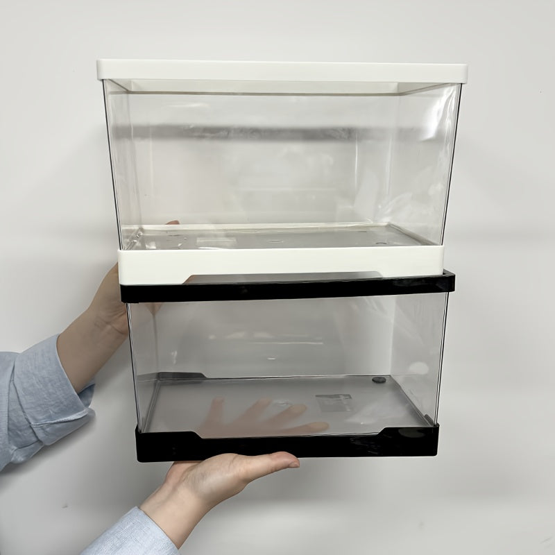 1pc - High Transparency Desktop Aquarium, Plastic Fish Tank, Small Ecological Tank for Living Room Decoration, Features Bottom Drainage, Suitable for Living Rooms, Courtyards, And Balconies