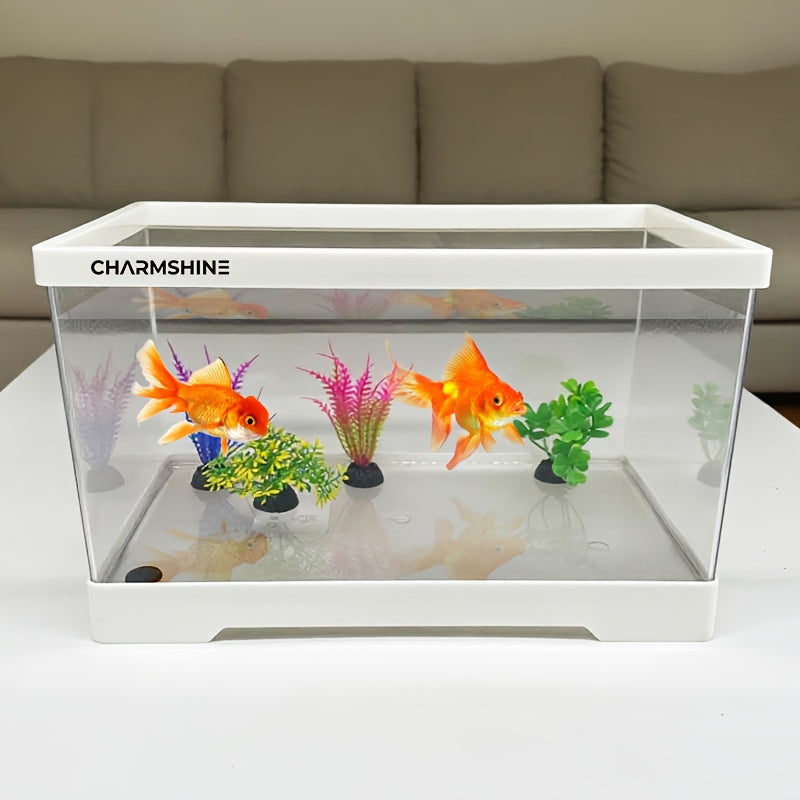 1pc - High Transparency Desktop Aquarium, Plastic Fish Tank, Small Ecological Tank for Living Room Decoration, Features Bottom Drainage, Suitable for Living Rooms, Courtyards, And Balconies