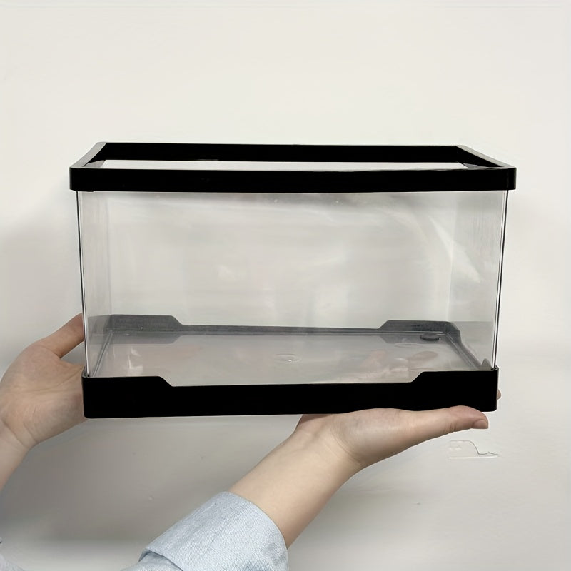 1pc - High Transparency Desktop Aquarium, Plastic Fish Tank, Small Ecological Tank for Living Room Decoration, Features Bottom Drainage, Suitable for Living Rooms, Courtyards, And Balconies