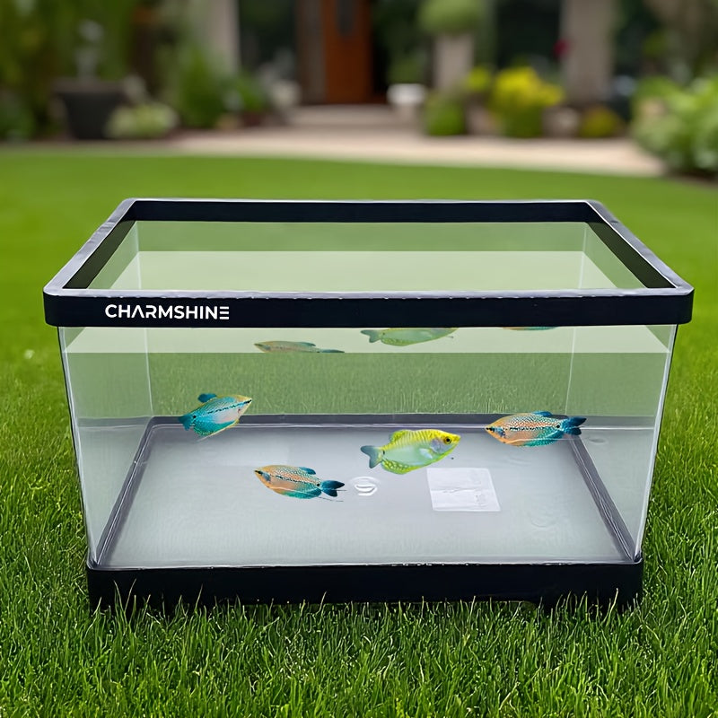 1pc - High Transparency Desktop Aquarium, Plastic Fish Tank, Small Ecological Tank for Living Room Decoration, Features Bottom Drainage, Suitable for Living Rooms, Courtyards, And Balconies