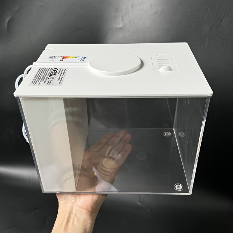 Desktop Intelligent Mini Fish Tank with Activated Carbon Filter, Transparent Aquarium Set with USB LED Lights, for Home Office Desktop Decor, Aquarium Lovers, Durable Pet Supplies, Filter Rods for Aquarium & Pond Water Purification